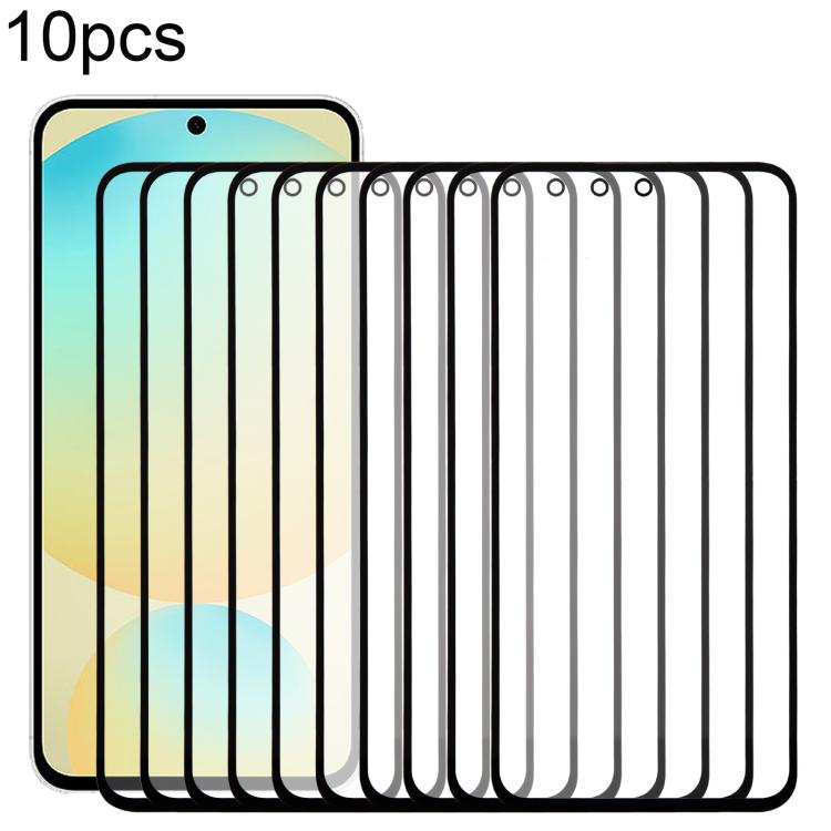 10pcs Front Screen Outer Glass Lens with OCA Optically Clear Adhesive, For Samsung Galaxy M36 SM-M366B, For Samsung Galaxy F56 SM-E566B, For Samsung Galaxy M56 SM-M566B, For Samsung Galaxy F16 SM-E166P, For Samsung Galaxy M16 SM-M166P������������������...
