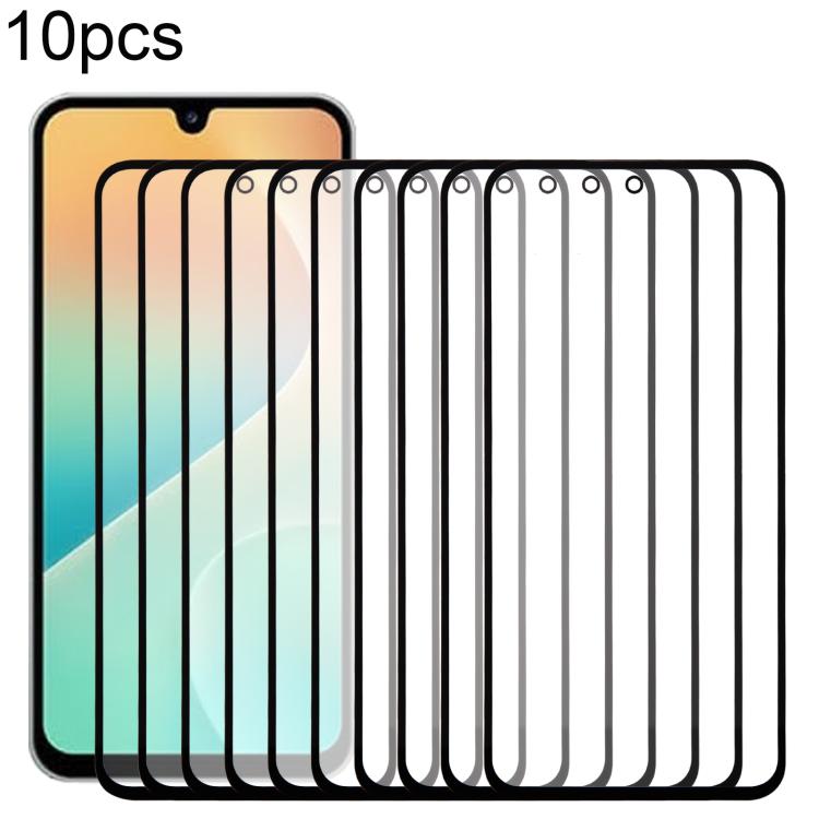 10pcs Front Screen Outer Glass Lens with OCA Optically Clear Adhesive, For Samsung Galaxy M36 SM-M366B, For Samsung Galaxy F56 SM-E566B, For Samsung Galaxy M56 SM-M566B, For Samsung Galaxy F16 SM-E166P, For Samsung Galaxy M16 SM-M166P������������������...