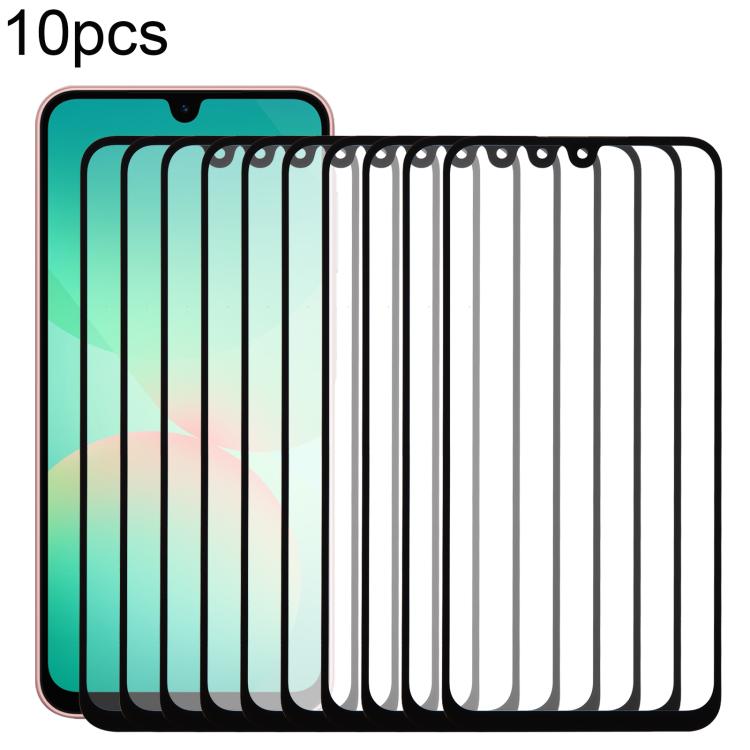 10pcs Front Screen Outer Glass Lens with OCA Optically Clear Adhesive, For Samsung Galaxy M36 SM-M366B, For Samsung Galaxy F56 SM-E566B, For Samsung Galaxy M56 SM-M566B, For Samsung Galaxy F16 SM-E166P, For Samsung Galaxy M16 SM-M166P������������������...