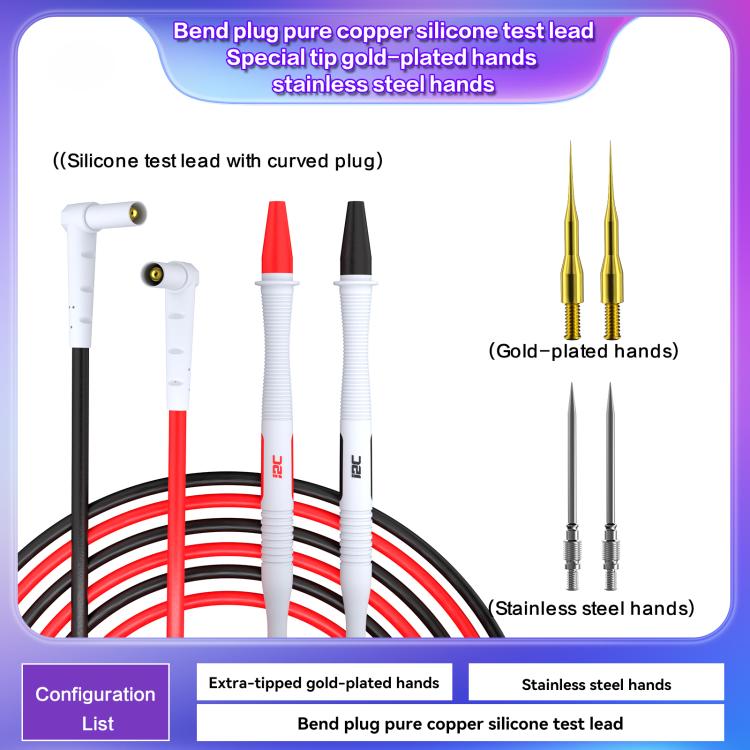 i2C Pure Copper Silicone Probe Detection Pen, Bend Plug, Bend Plug Without Stainless Steel Needle, Straight Plug Without Stainless Steel Needle, Straight Plug