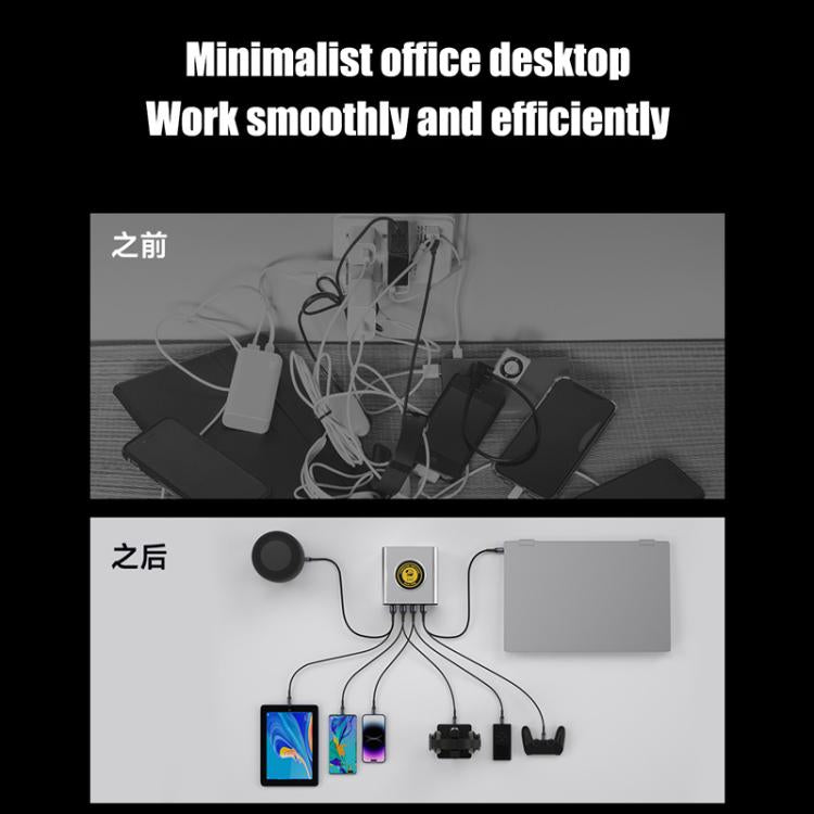 Mechanic G-POWER 160W GaN Desktop Fast Charging Station with 15W Magnetic Fast Charging, EU Plug, US Plug, UK Plug