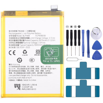 Battery Replacement, For OPPO A5 Pro 5G / F29 Pro BLPB63 6000mAh, For OPPO Reno13 Pro BLPB43 5800mAh, For OPPO Reno13 BLPB49 5600mAh, For OPPO K12X PJT110 BLPA69 5500mAh, For OPPO Reno12 Pro BLPA63 5000mAh, For OPPO Reno12 CPH2625 BLPA61 5000mAh�������...