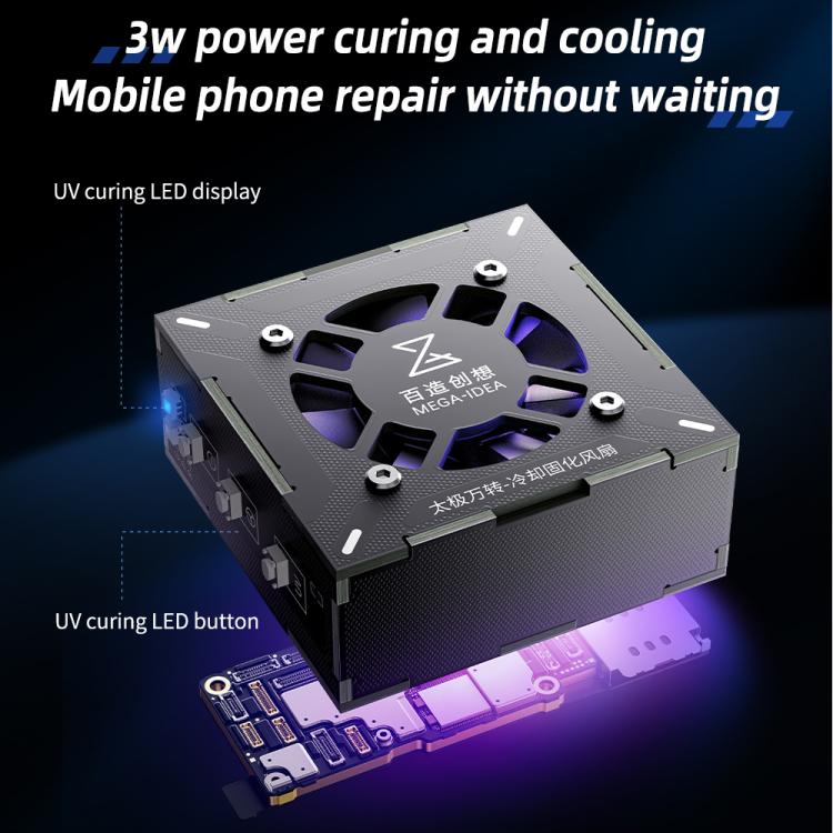 Mega-Idea 2 in 1 Three-speed Adjustment UV Curing Cooling Fan