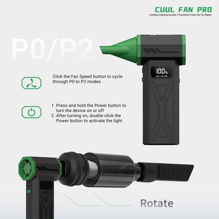 2UUL DA97 Cuul Fan Pro Cooling + Cleaning + Suction 3 in 1 Turbo Fan
