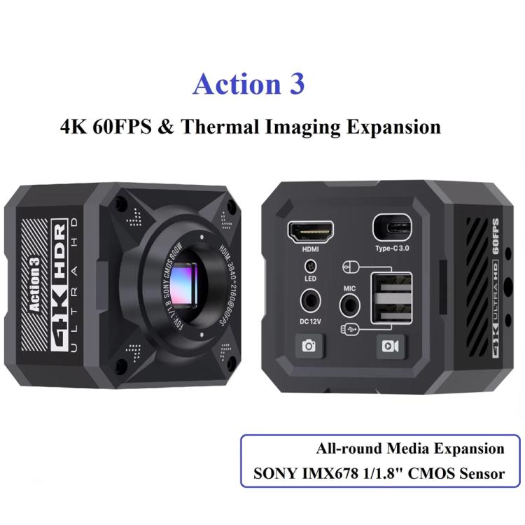 Mechanic Action3 HDMI / USB Thermal Imaging 4K HD Microscope Camera, EU Plug, US Plug