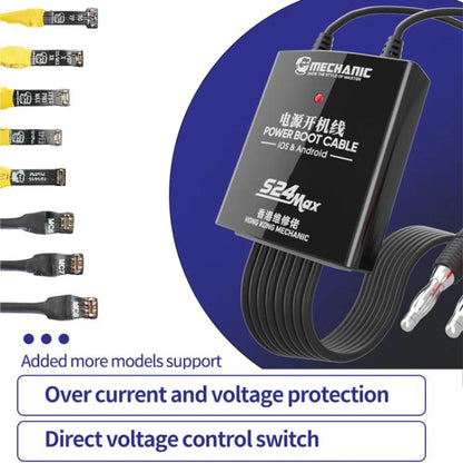 Mechanic S24 Max Boot Control Power Supply Test Cable for iPhone 5S to 16 Pro Max / Android