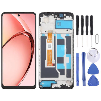 OEM LCD Screen Digitizer Full Assembly with Frame, For OPPO A3x 4G CPH2641, For OPPO A80 5G CPH2639, For OPPO A3 5G CPH2683, For OPPO A3x 5G CPH2681, For OPPO A60 4G CPH2631, For OPPO A3 Pro 5G CPH2639 CPH2665, For OPPO A2x 5G PJU110 PJS110
