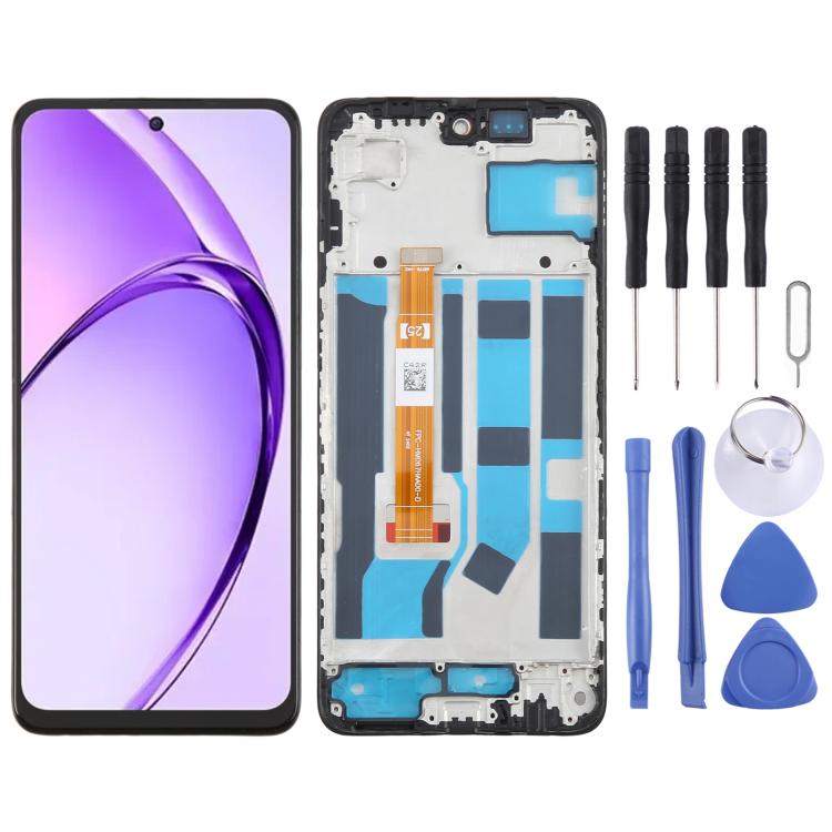 OEM LCD Screen Digitizer Full Assembly with Frame, For OPPO A3x 4G CPH2641, For OPPO A80 5G CPH2639, For OPPO A3 5G CPH2683, For OPPO A3x 5G CPH2681, For OPPO A60 4G CPH2631, For OPPO A3 Pro 5G CPH2639 CPH2665, For OPPO A2x 5G PJU110 PJS110