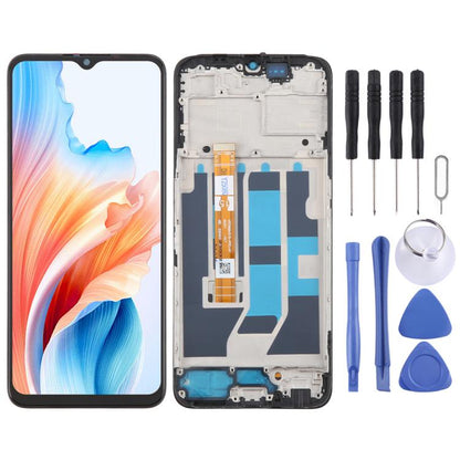 OEM LCD Screen Digitizer Full Assembly with Frame, For OPPO A3x 4G CPH2641, For OPPO A80 5G CPH2639, For OPPO A3 5G CPH2683, For OPPO A3x 5G CPH2681, For OPPO A60 4G CPH2631, For OPPO A3 Pro 5G CPH2639 CPH2665, For OPPO A2x 5G PJU110 PJS110