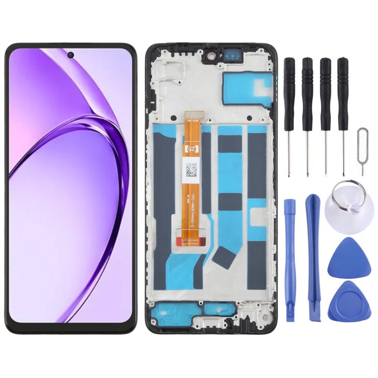 OEM LCD Screen Digitizer Full Assembly with Frame, For OPPO A3x 4G CPH2641, For OPPO A80 5G CPH2639, For OPPO A3 5G CPH2683, For OPPO A3x 5G CPH2681, For OPPO A60 4G CPH2631, For OPPO A3 Pro 5G CPH2639 CPH2665, For OPPO A2x 5G PJU110 PJS110