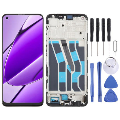 OLED LCD Screen Digitizer Full Assembly with Frame, For Realme 12+ 5G RMX3867, For Realme 11 4G RMX3636