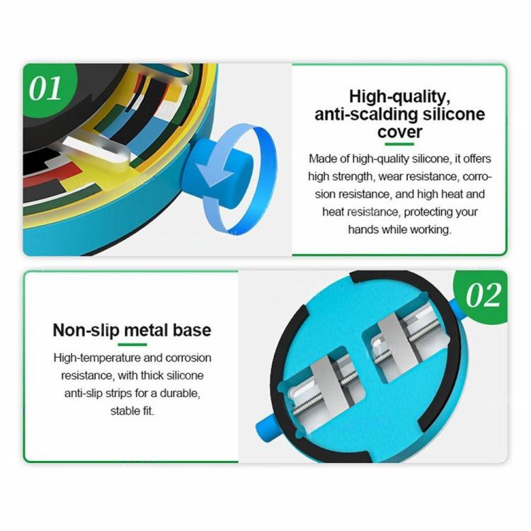 Relife RL-601Q Heat-Insulating Ring-Shaped Tempered Glass Motherboard Repair Fixture