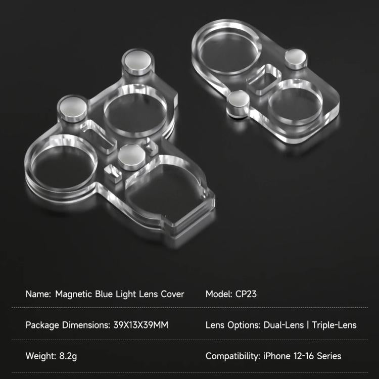 Mechanic CP23 Magnetic Blue Light Lens Cover Protector for iPhone 12-16 Pro Max