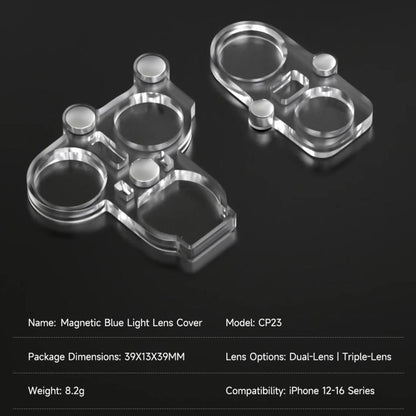 Mechanic CP23 Magnetic Blue Light Lens Cover Protector for iPhone 12-16 Pro Max