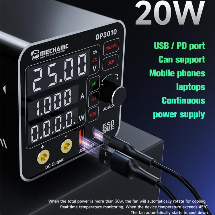 Mechanic DP3010 30V / 10A High Power Wide Voltage Mini Multi-functional Power Supply