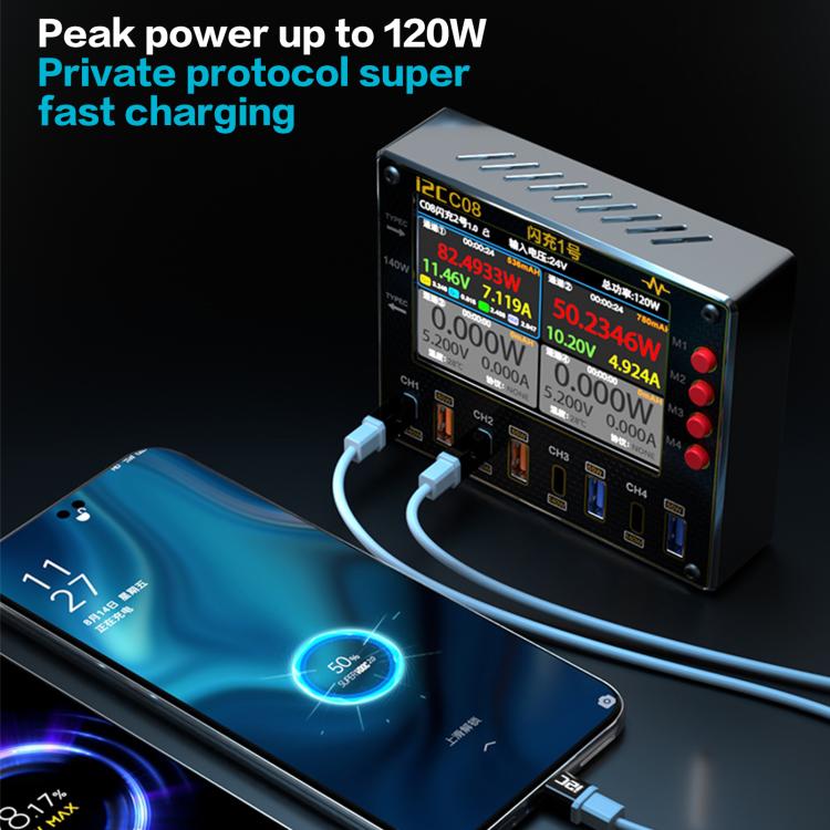 i2C C08 Flash Charger No.1 Digital Waveform Ammeter with Charge Detection / Voltage Measurement