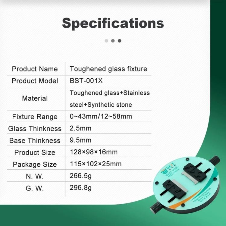 BEST BST-001X Ring-Shaped Toughened Heat Insulated Motherboard Repair Glass Fixture