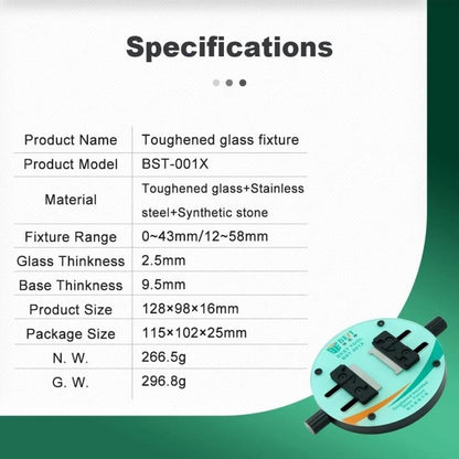 BEST BST-001X Ring-Shaped Toughened Heat Insulated Motherboard Repair Glass Fixture