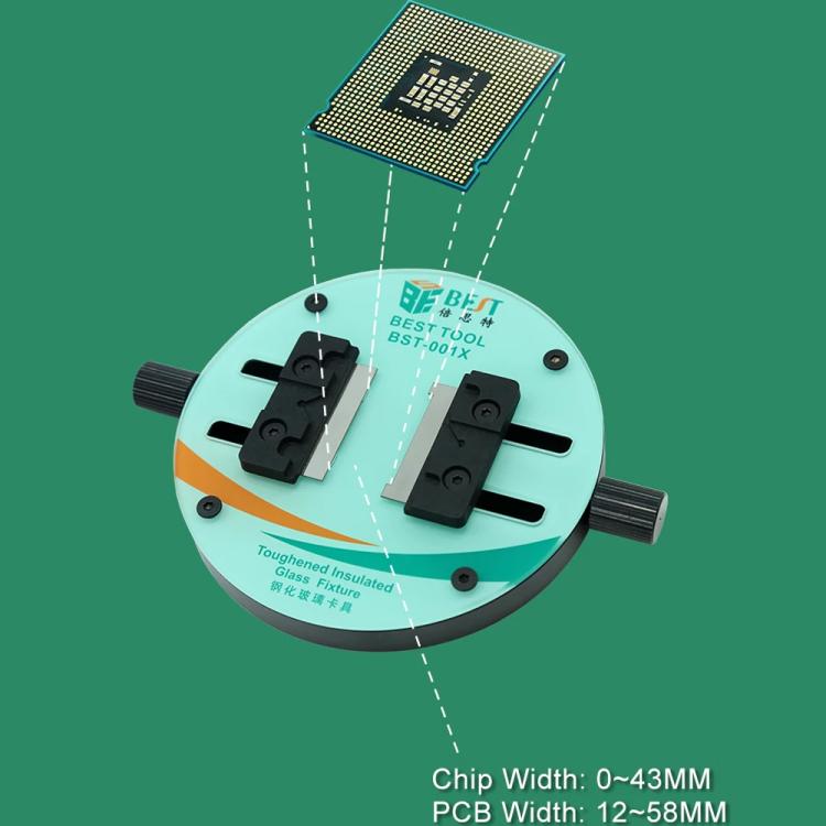 BEST BST-001X Ring-Shaped Toughened Heat Insulated Motherboard Repair Glass Fixture