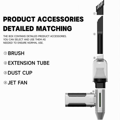 Luowei C2 Portable Rechargeable Ultra-High Hurricane Clean Dust Mini Jet Fan