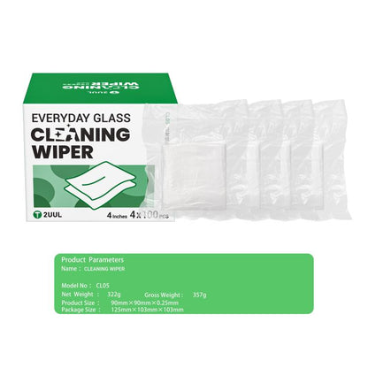 2UUL CL05 400pcs/Set Daily Glass Cleaning Disposable Dust-Free Cloth