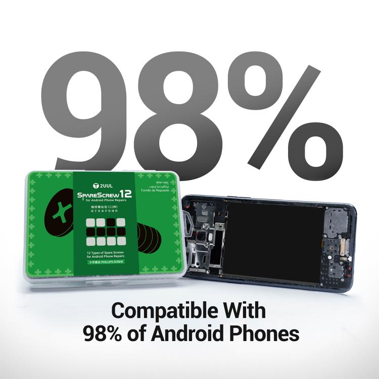 2UUL SC12 SpareScrew12 Phillips Screws Set for Most Android Phones Repair (1200pcs/Set )