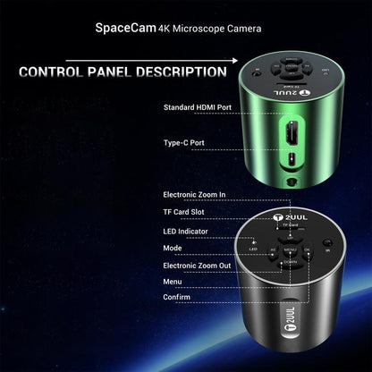 2UUL MS01 SpaceCam 829W-Pixel Industrial Electronic 4K Microscope Camera