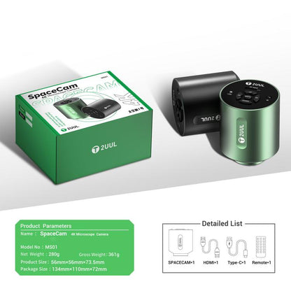 2UUL MS01 SpaceCam 829W-Pixel Industrial Electronic 4K Microscope Camera
