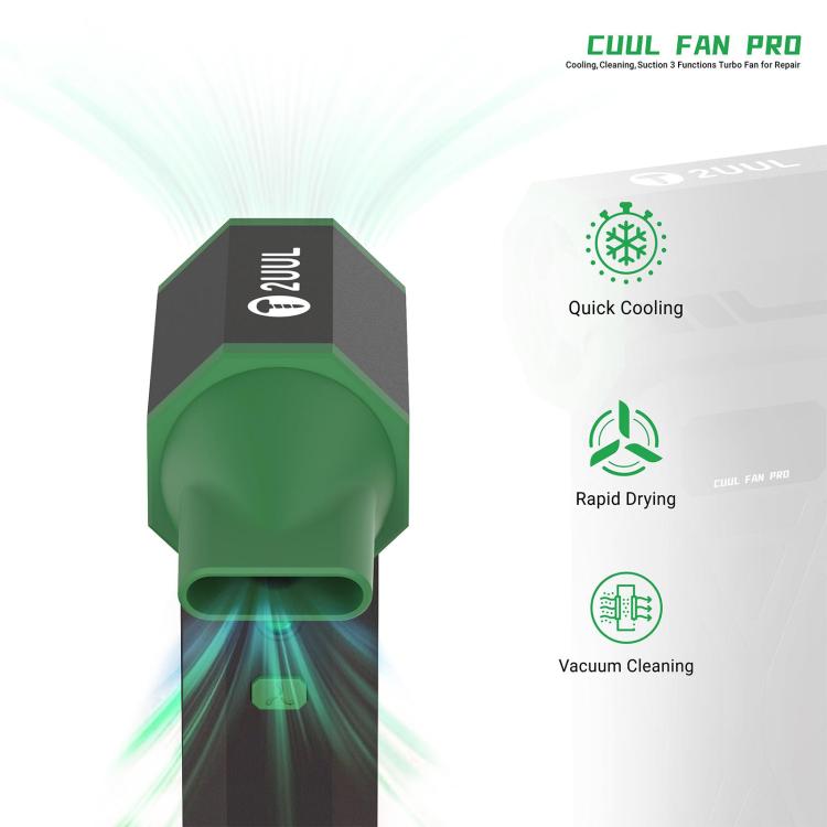2UUL DA970 Cuul Fan Pro Cooling + Cleaning + Suction 3 in 1 Turbo Fan Set
