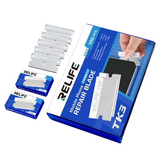 RELIFE TK3 100pcs/Set Phone Repair Blades for Screen / Adhesive Removal
