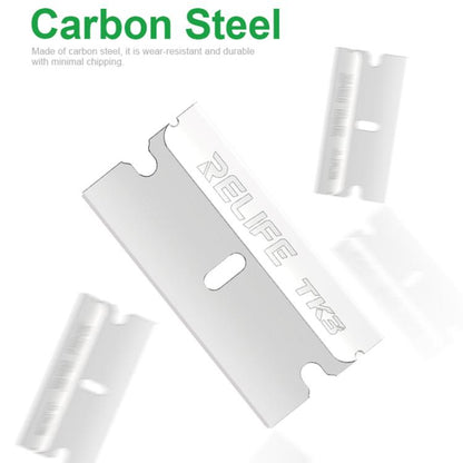 RELIFE TK3 100pcs/Set Phone Repair Blades for Screen / Adhesive Removal