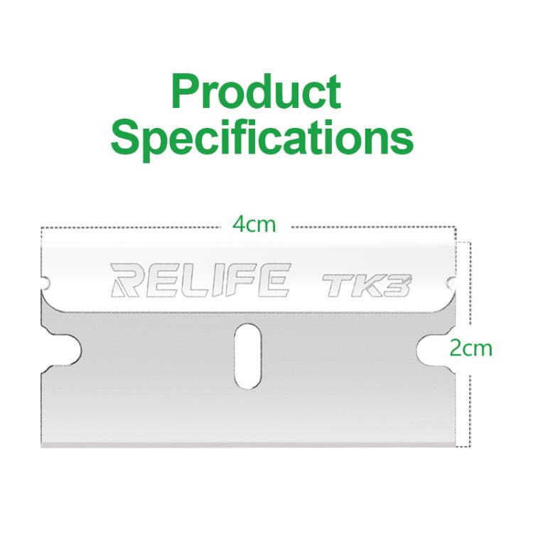 RELIFE TK3 100pcs/Set Phone Repair Blades for Screen / Adhesive Removal