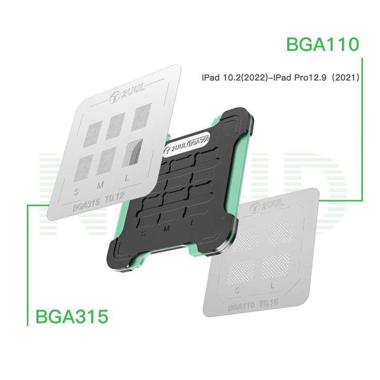 2UUL BH16 NAND REBALL BASE Magnetic Dual-Sided Reballing Platform Set