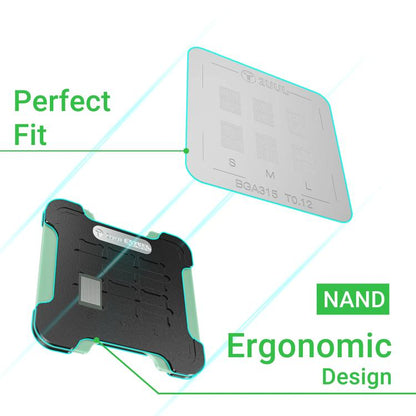 2UUL BH16 NAND REBALL BASE Magnetic Dual-Sided Reballing Platform Set