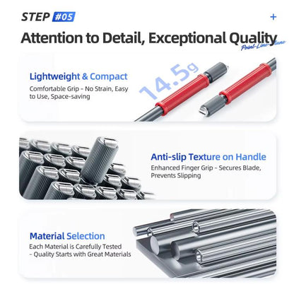 Qianli Dot Line Flatness Non-Slip Wear-Resistant Double-Ended Extra Stable Knife Handle