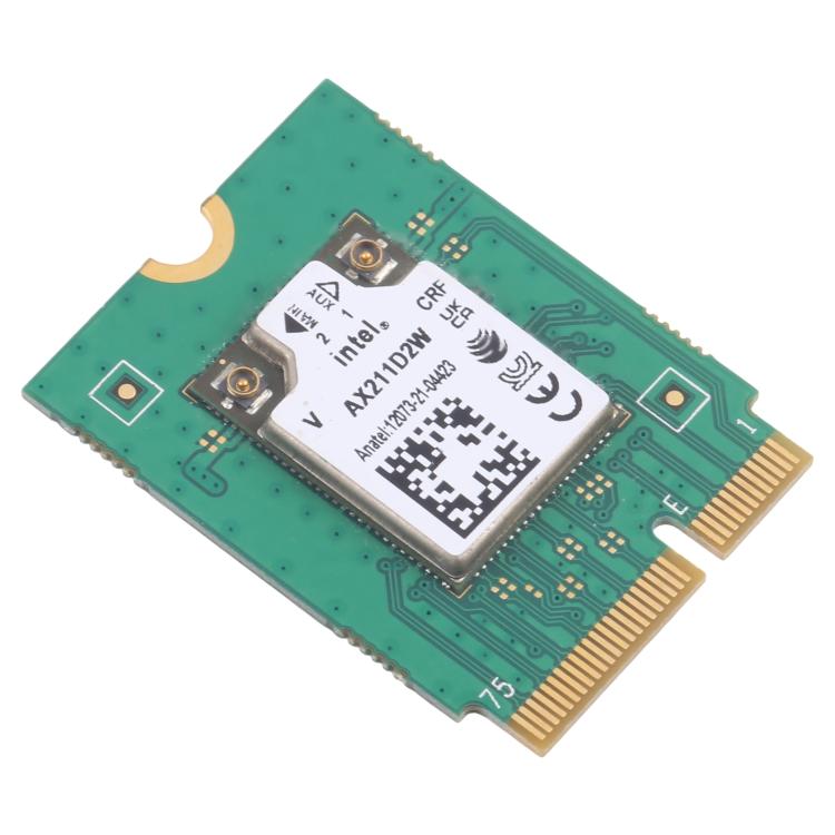 WiFi 6E Intel AX211D2W M.2 Dual Band WiFi Bluetooth Wireless Card, AX211D2W