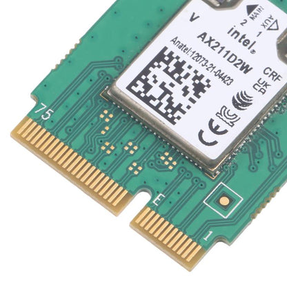 WiFi 6E Intel AX211D2W M.2 Dual Band WiFi Bluetooth Wireless Card, AX211D2W