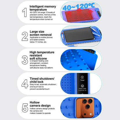 SUNSHINE LS3 Plus 17 inch LCD Screen Intelligent Temperature Control Heating Stage Separator Pad, US Plug, EU Plug