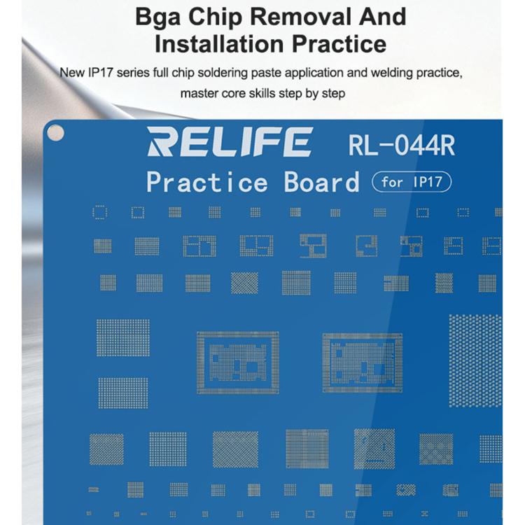 RELIFE RL-044R BGA Chip Connector Socket Welding Test Pract CE Board Compatible with iPhone 17 Series, RELIFE RL-044R
