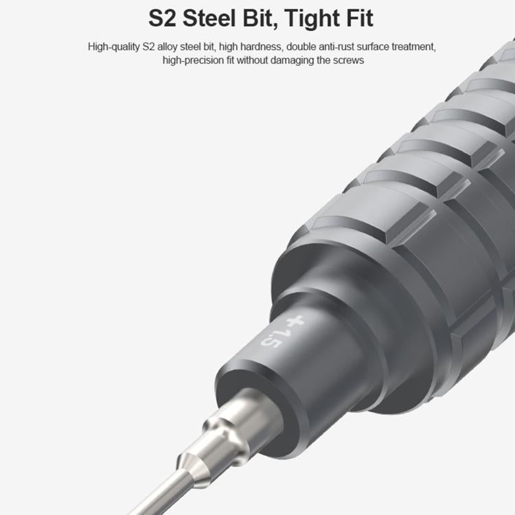 RELIFE RL-730 Steel Cannon King Classic Series Aluminum Alloy Screwdriver Set, Star 0.8, Phillips 1.5, Phillips 2.5, Y 0.6, Torx T1