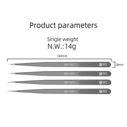 BEST Non-magnetic High Hardness Stainless Steel Tweezers, BST-Q11, BST-Q12, BST-Q13, BST-Q14
