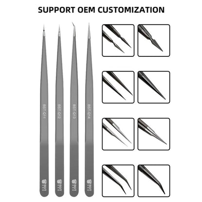 BEST Non-magnetic High Hardness Stainless Steel Tweezers, BST-Q11, BST-Q12, BST-Q13, BST-Q14