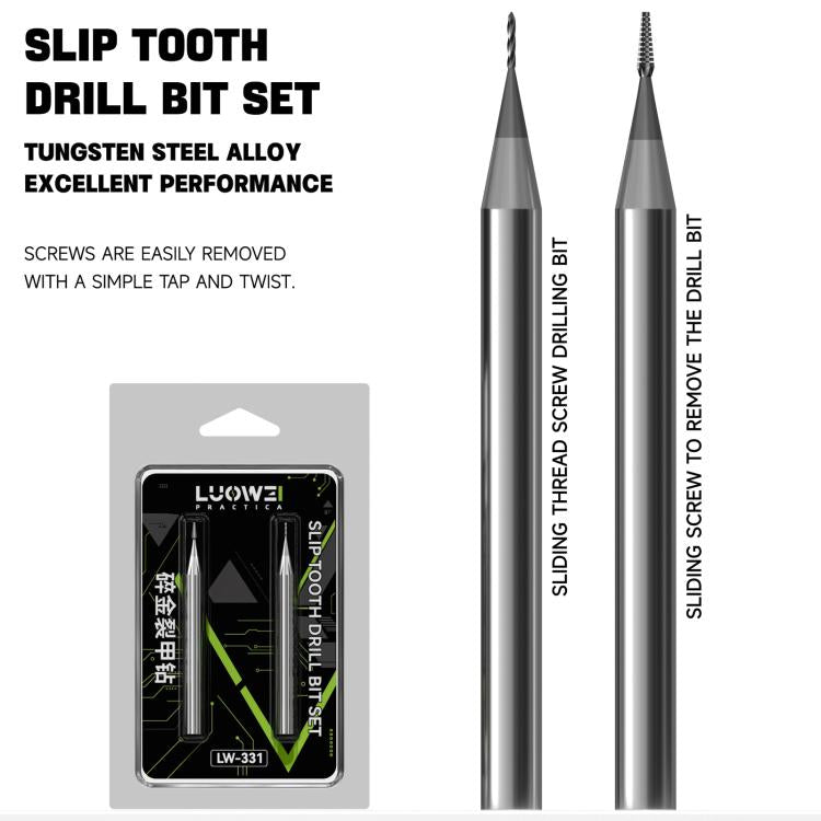 LUOWEI LW-331 Alloy Armor Piercing Slip Tooth Drill Bit Set