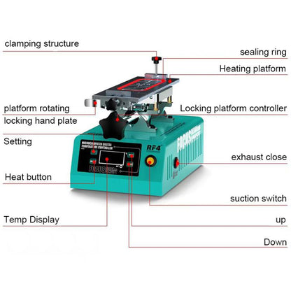 RF4 FREEDOM 7 inch 360 Rotating Powerful Vacuum LCD Separator Machine, EU Plug, US Plug