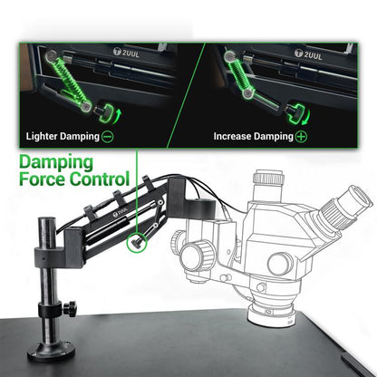 2UUL MS71 Adjustable Damping Microscope Boom Arm Stand