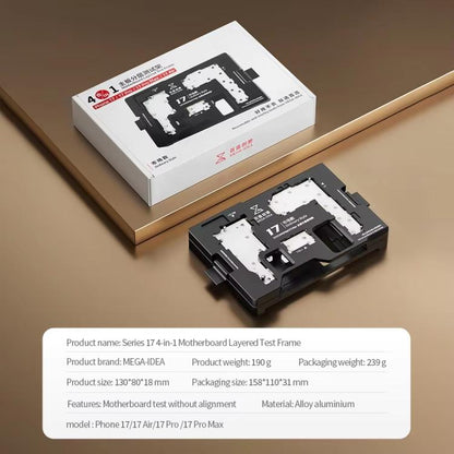 4 in 1 Mega-Idea Motherboard Layered Test Fixture for iPhone 17 Series