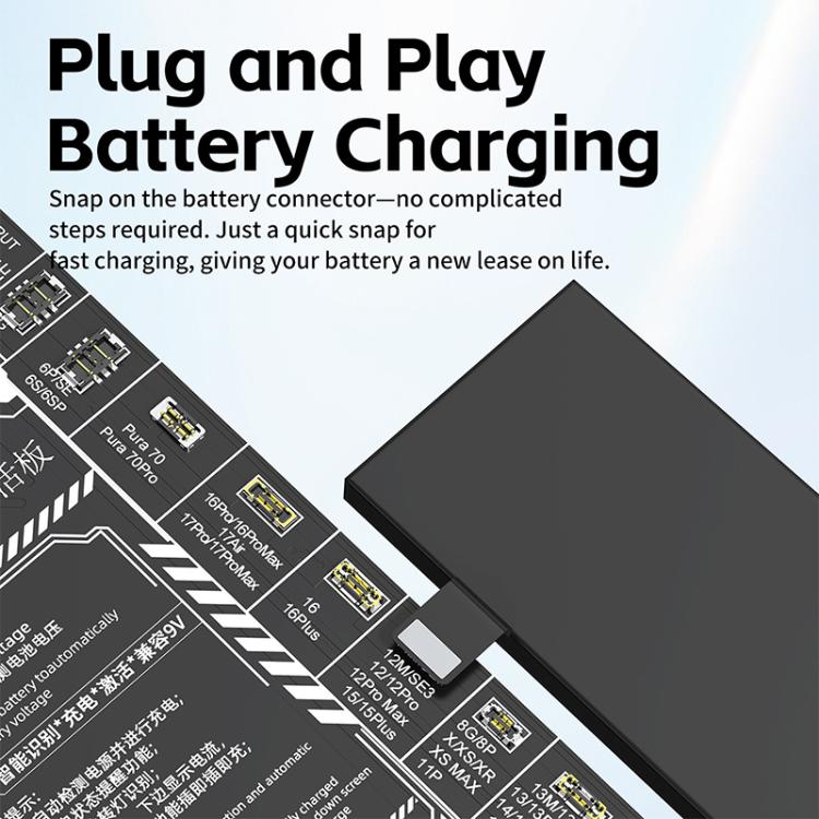 JTX B9 5-9V Battery Charging Activation Board for iPhone 6S-17 Pro Max (without 16e) & Android, JTX B9