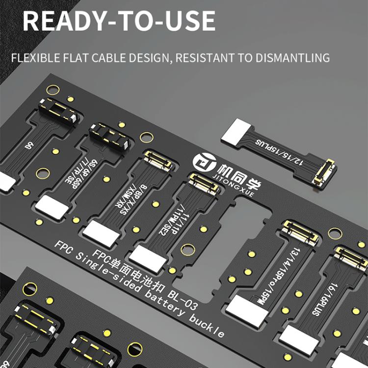 JTX BL-03 Power Cable Battery Soft FPC Connector Supports iPhone 6 to 16 Series, JTX BL-03