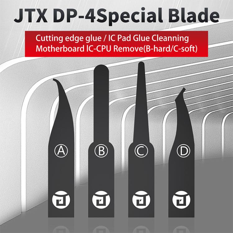 JTX DP-4 4 in 1 Hand Grinding Multifunctional Motherboard CPU IC Glue Removal Blades, JTX DP-4
