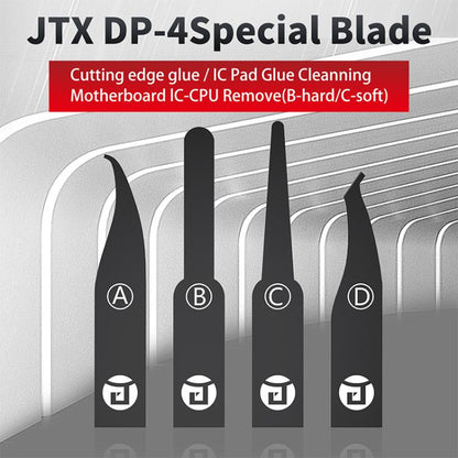 JTX DP-4 4 in 1 Hand Grinding Multifunctional Motherboard CPU IC Glue Removal Blades, JTX DP-4